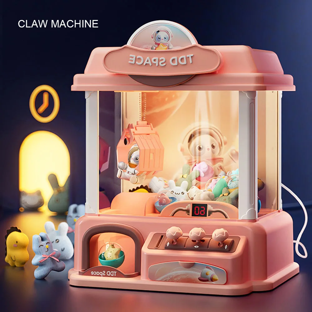 

Claw Machines Mini Cartoon Doll Arcade Machine Automatic Crane Catch Game Toy Coin Operated Play Game Children Kids Toys Gift