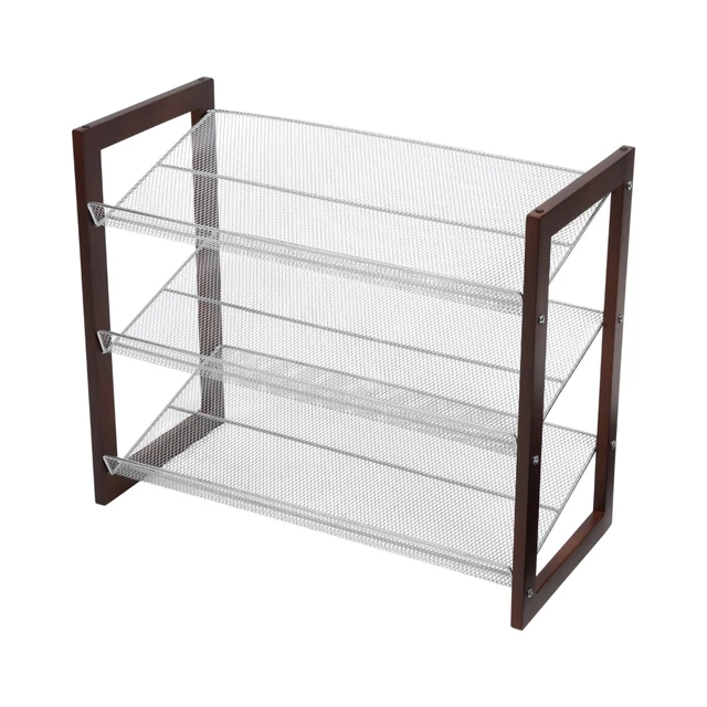 Organize It All 3-Tier Shoe Rack Entryway Bedroom - AliExpress