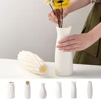Decorative Burr Free Flower Container Table Vase Decoration Northern European-Style White Ceramic Vase Set Household Supplies 1
