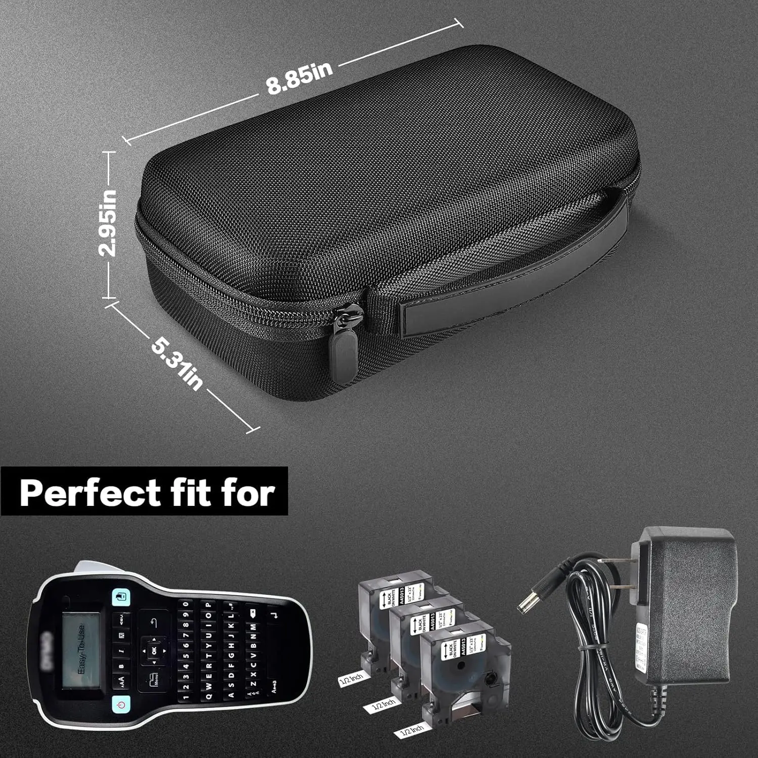 Carry Case DYMO LabelManager 160/280 Portable Label Maker Bundle Label Printer Portable Storage Holder Box label maker case