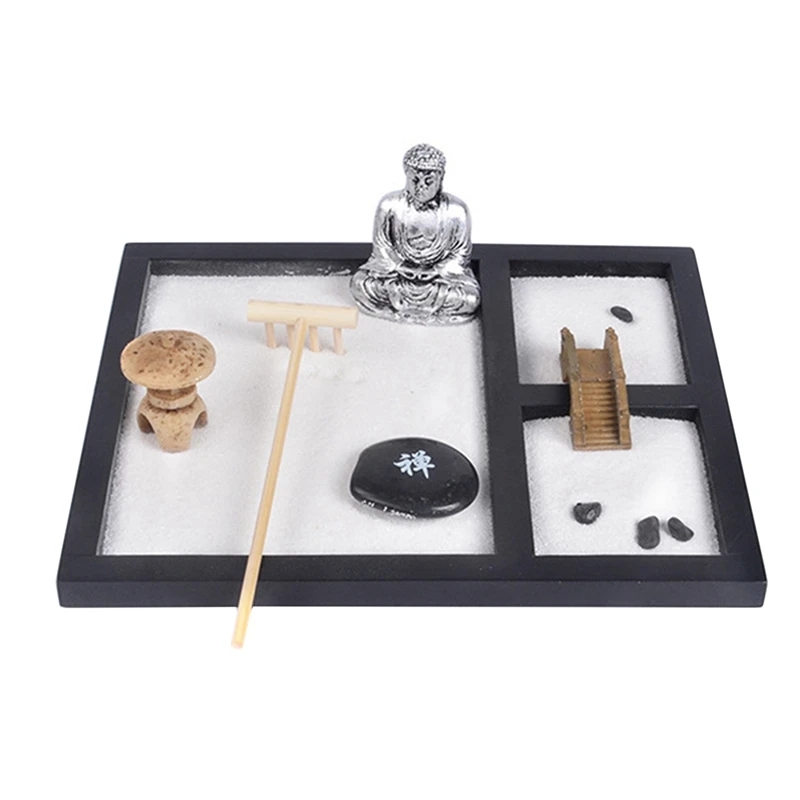 Hot Yo-Zen Sand Table Crafts Creative Zen Garden Decoration Chinese Home Living Room Camera Da Letto Decorazione Statua Di Buddha