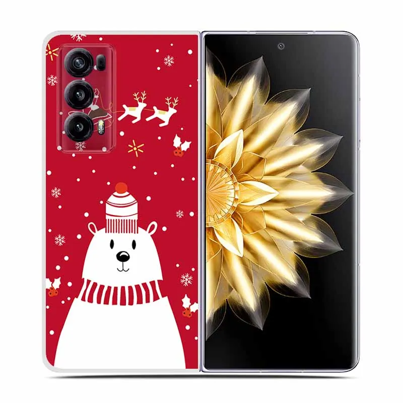 Christmas Cute Clear Hard Plastic Back Cover - Cartoon Design