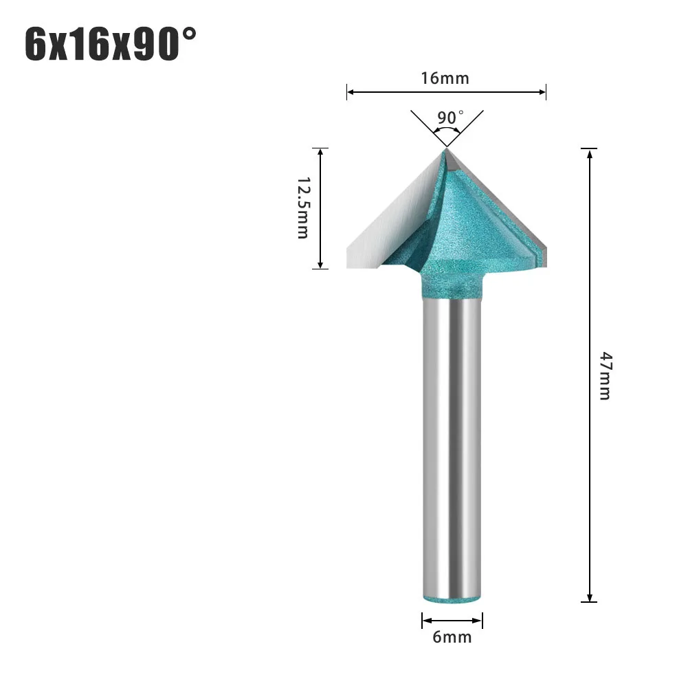 

Angled Cutter Milling Cutter For Router Bits Power Tools Parts Corrosion Preventive Heat-resisting Tungsten Steel