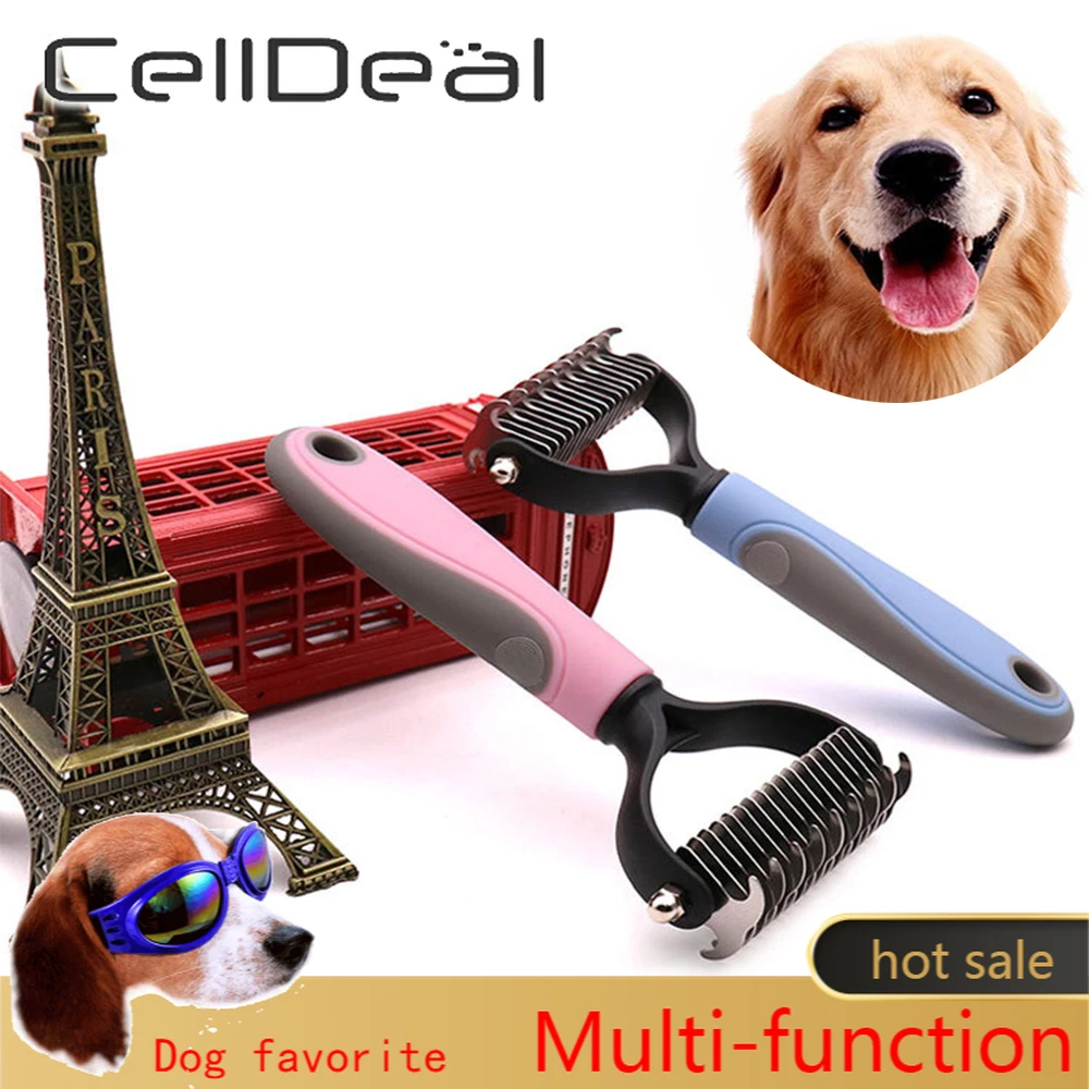 Hair Removal Comb For Dogs Cat Detangler Fur Trimming Dematting