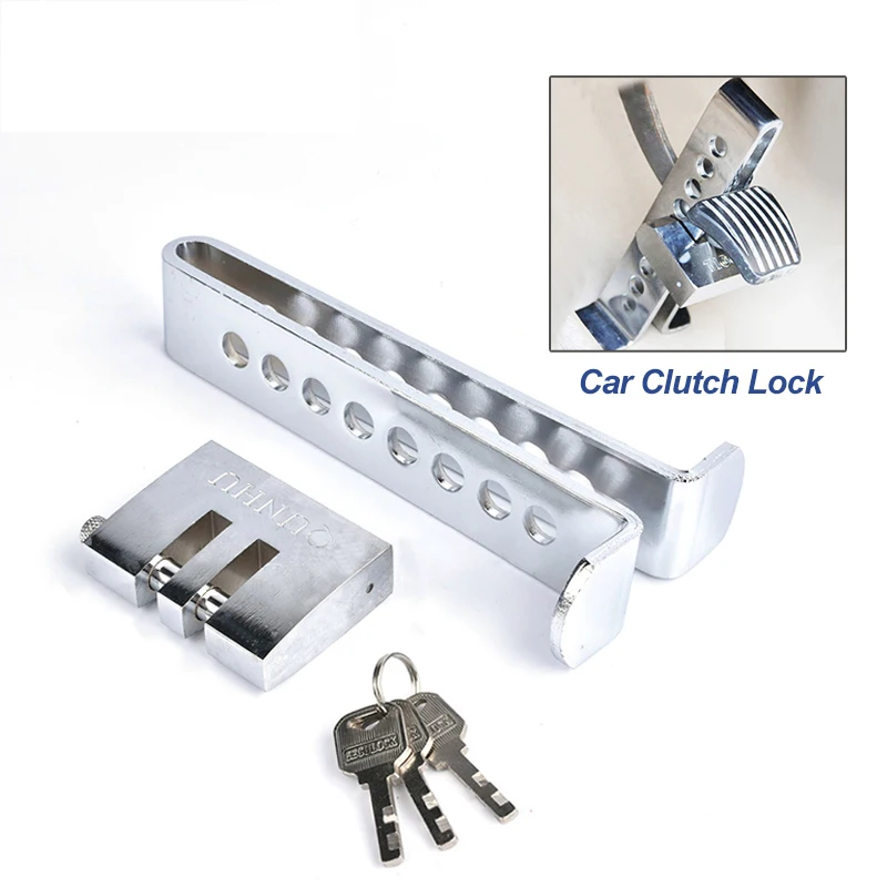 Brake Pedal Lock Steering Wheel Lock Car Pedal Lock Car Lock Safety Lock Car Clutch Lock Universal Auto Steering Wheel Brake Pedal Lock Throttle Security Steel Stainless Anti-Theft Tool