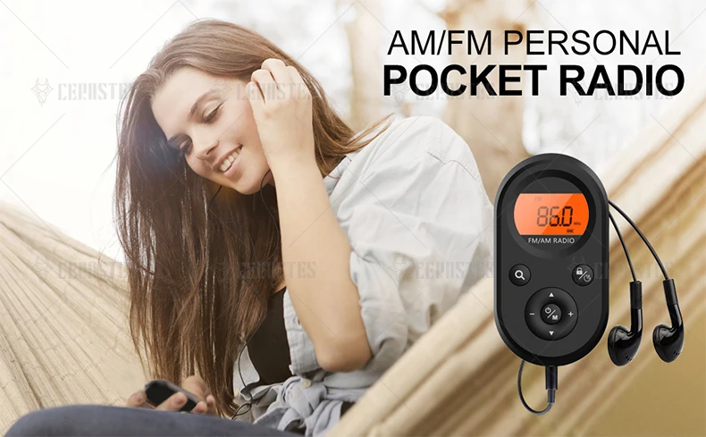 Description Picture 2 of itemAM FM Portable Radio,Pocket Radio Rechargeable with Best Reception,Long Battery Life,Stereo Earphone,Small Digital Transistor