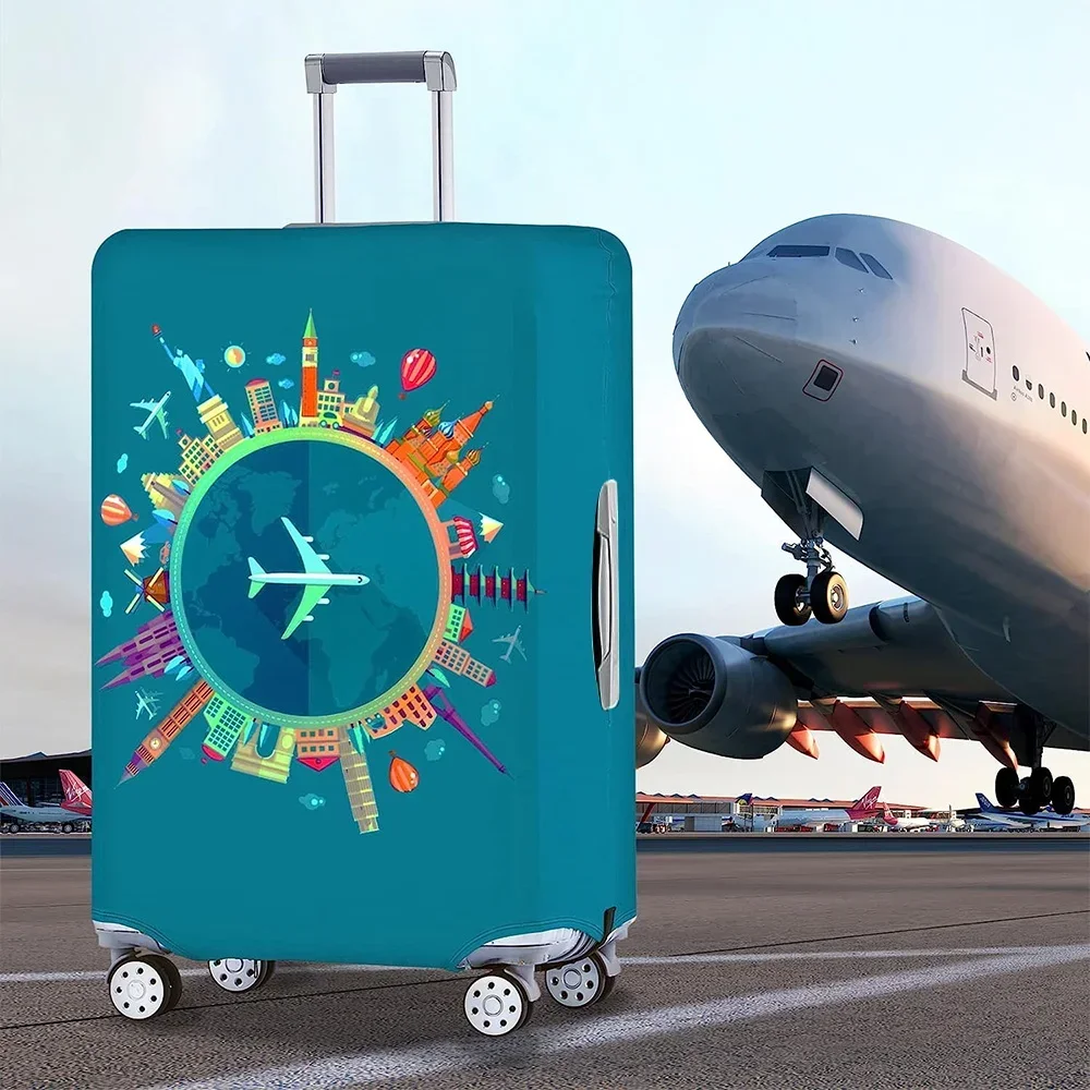 18-32Inch Suitcase Cover Elastic Luggage Cover Full Body Print Anti-Scratch Suitcase Protective Case Trolley Dustproof luggage cover