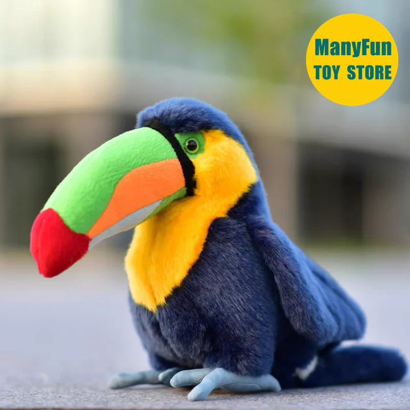 Toucan Plush Toy High Fidelity Hornbill Plushie Toco Peluche Lifelike Stuffed Animals Simulation Doll Toy Gifts For Kids 2