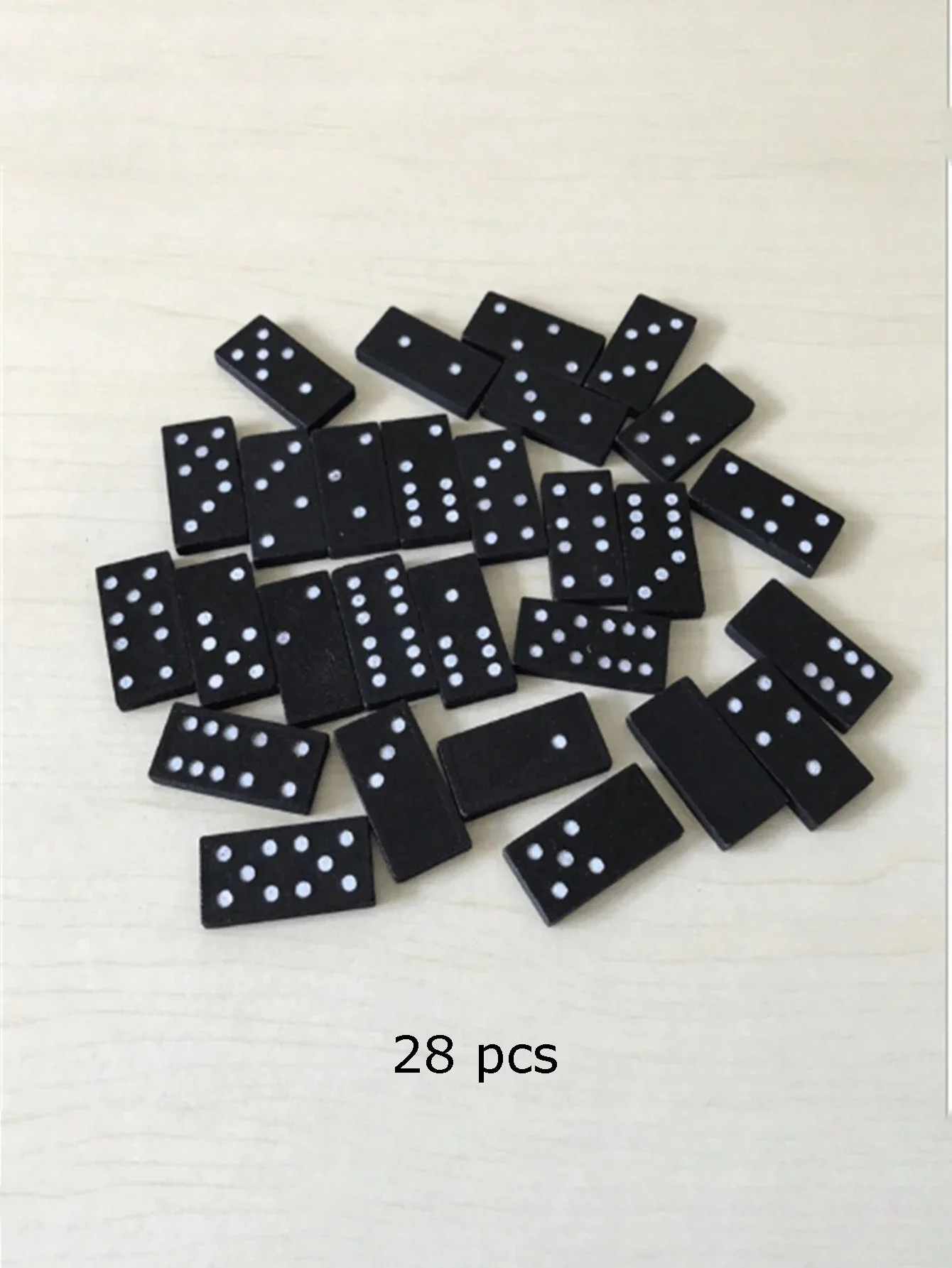 28 Pieces Of Black Domino Wooden Box With Black Domino Wooden Board Game Teaching Aids Party Game Children's Gift 4