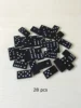 28 Pieces Of Black Domino Wooden Box With Black Domino Wooden Board Game Teaching Aids Party Game Children's Gift 4