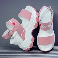 Moipheng Platform Sandals Women 2023 New Summer Chunky High Heels Female Wedges Shoes for Women Fish Toe Red Sandalia Feminina - Image 3