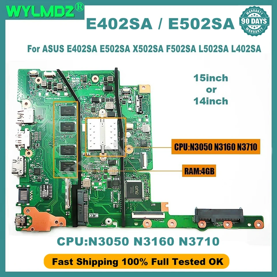 Carte Mère Asus E402S - Réf. 60NB0B60-MB1710 - Occasion Mais 100% Fonctionnelle