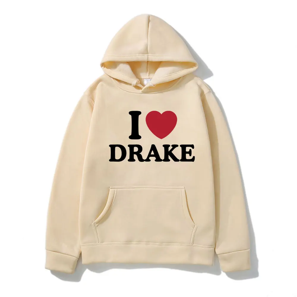 I Love Drake Hoodie 2023 New Hooded Sweatshirt for Men's Women's Fall/winter Long Sleeve Hip Hop Pullover Oversized Streetwear