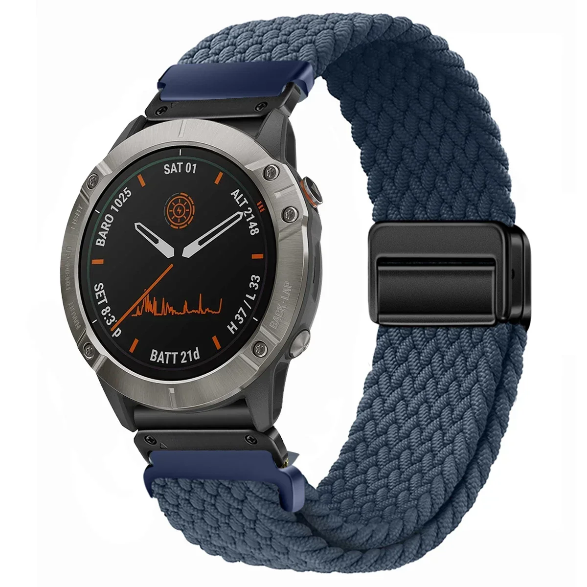 Enhanced Nylon QuickFit Smartwatch Strap - Universal 22/26mm Wristband