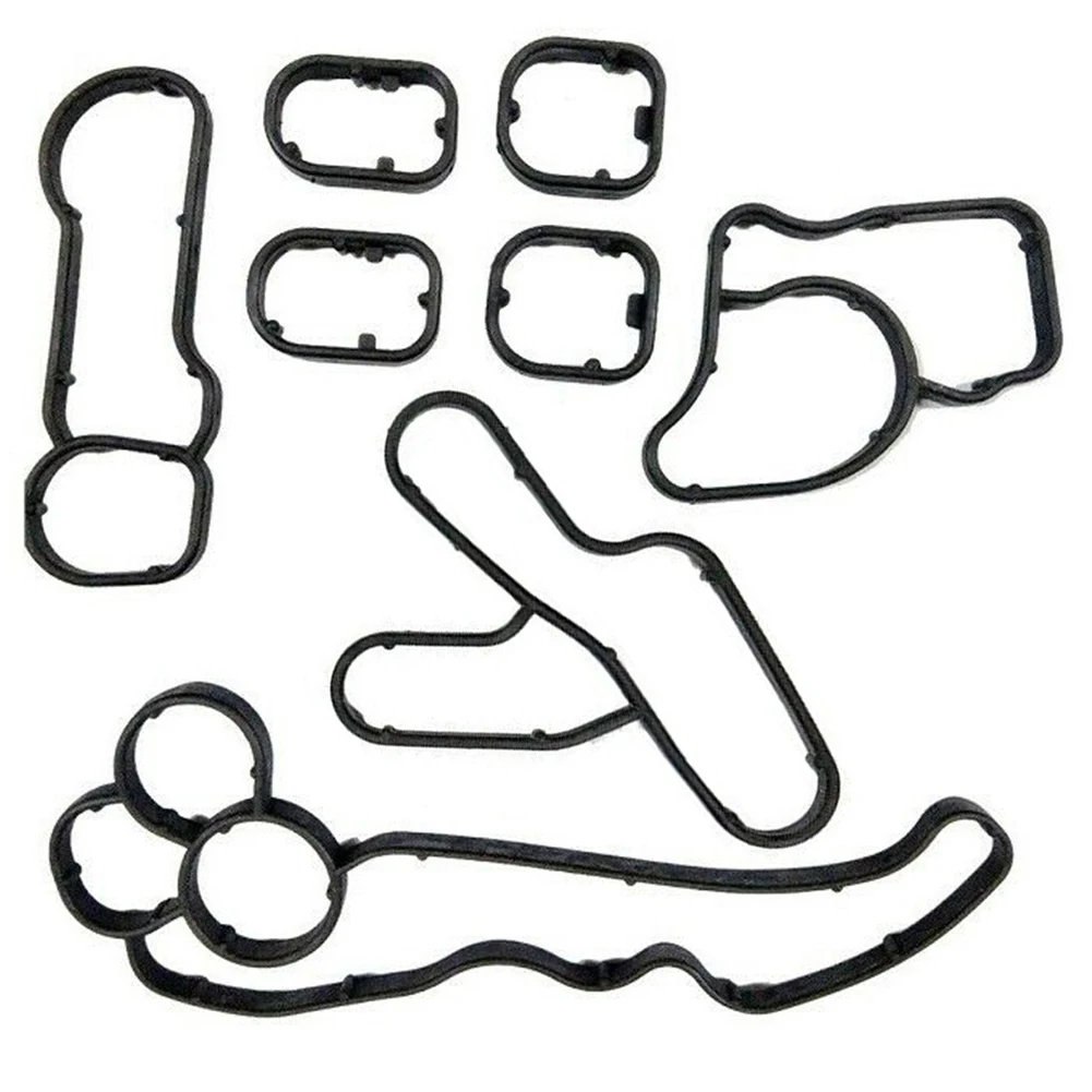 

8pcs Gasket Set Oil Coolerinterior Parts For BMW N47 N57 4 + 6 Cylinder Diesel N47 N57 11428580680 11428580681 11428580682
