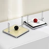 1Pc Square Dining Table Tissue Storage Rack, Simple Restaurant Coffee Shop Paper Box, Acrylic Metal Creative Tissue Holder 2