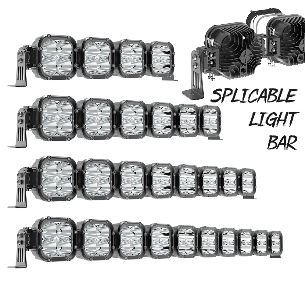 Super Bright IP69K 1200M 4x4 Spliced light bars Off Road superbrightleds Can Am x3 Maverick Modular Linkable Led Light Bar