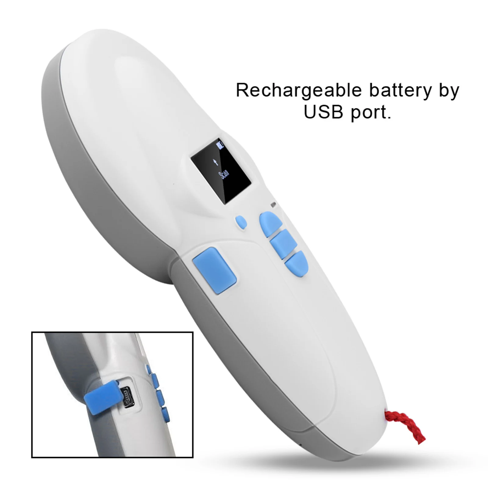 휴대용 충전식 동물 칩 ID 리더 마이크로칩 RFID 스캐너 마이크로칩 리더