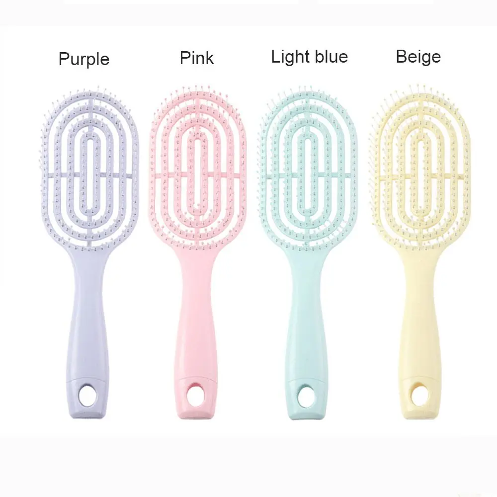 유연한 미용 헤어 스타일링 빗 부드러운 핀 마사지 빗 헤어 브러시 헤어 빗 젖은 머리와 마른 머리 모두 사용 가능