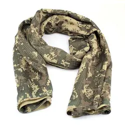 Tactical Jungle Camping Camouflage Shawl Muffler Scarf Veil Wraps Scarves Mesh Print Scarf