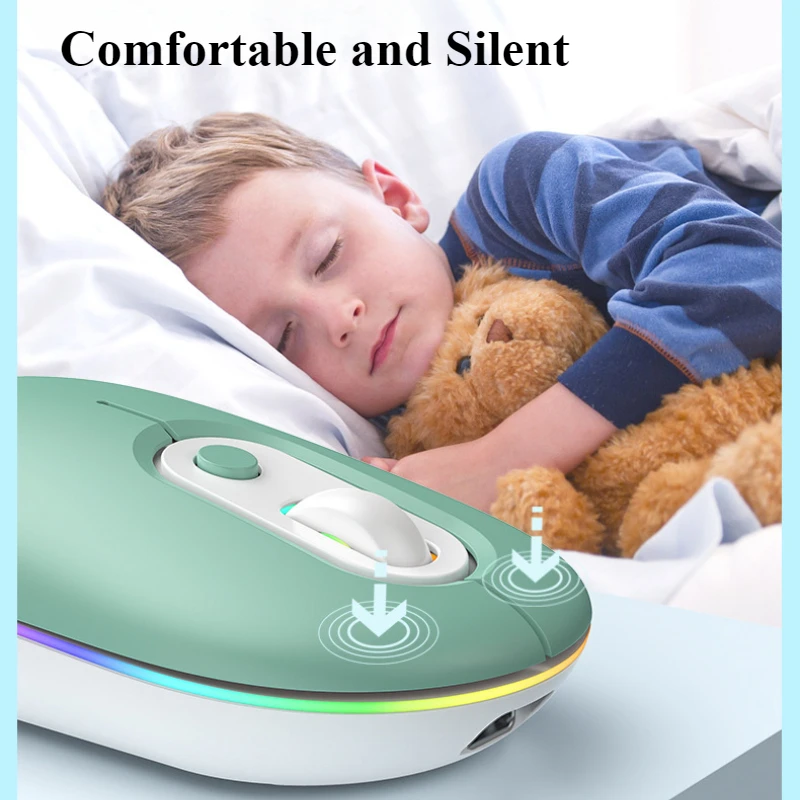 Wireless Bluetooth Mouse Portable Silent for Laptop APPle Mac Book Air Pro Rechargeable Glowing mouse Mute Gaming Mouse gaming mouse wireless mouse wireless gaming mouse