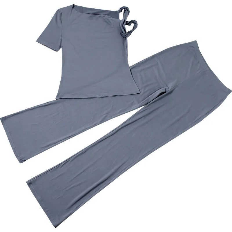 Fashion One Shoulder Backless Pants Suit Summer Solid Color Casual Slim Elegant Pants Suit Women's Pants Suit 2-piece Set 12 Fashion One Shoulder Backless Pants Suit Summer Solid Color Casual Slim Elegant Pants Suit Women's Pants Suit 2-piece Set