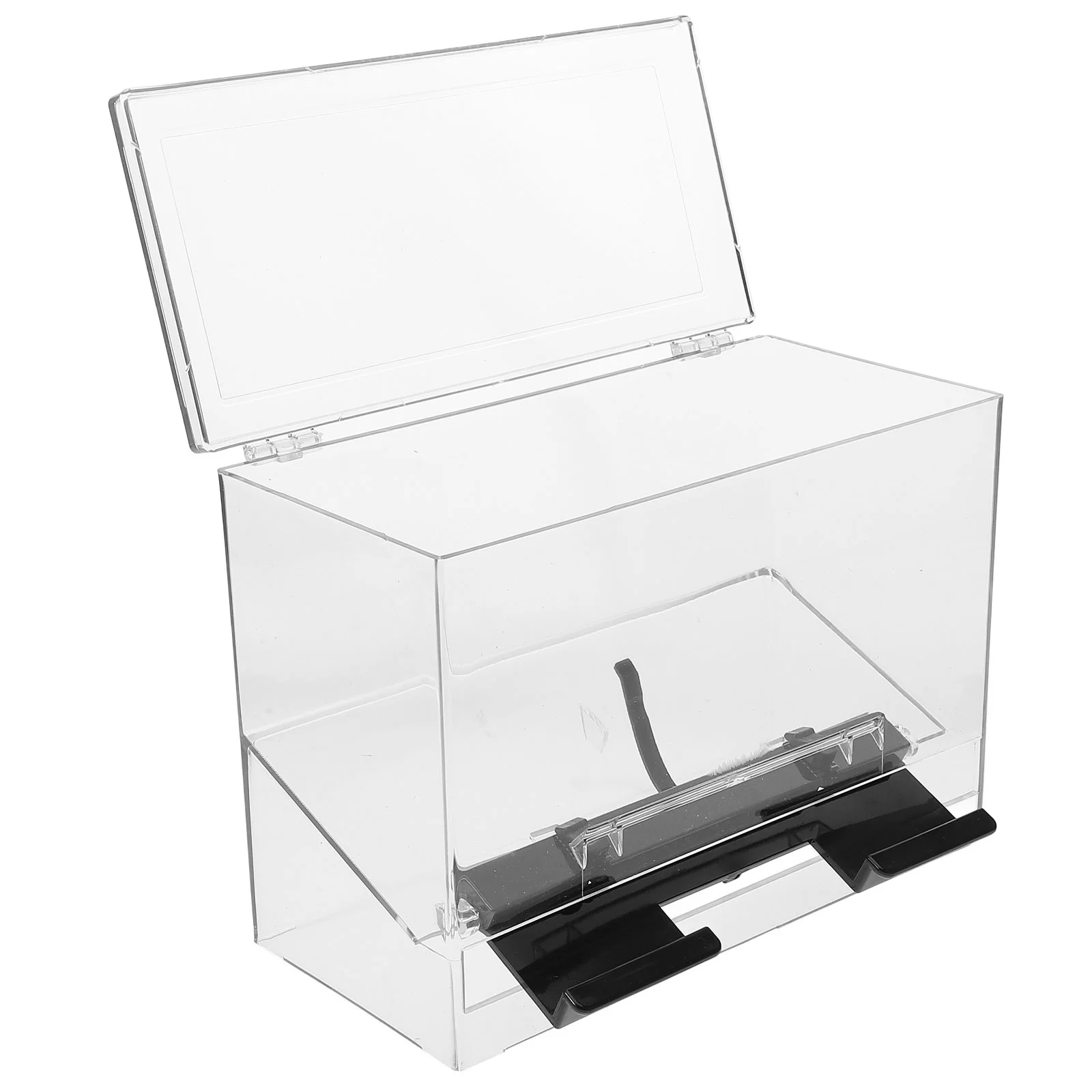 

Straw Holder Clear Restaurant Coffee Stirrer Box Pressing Straw Container Pressing Straw Dispenser Straw Bulk Storage Box