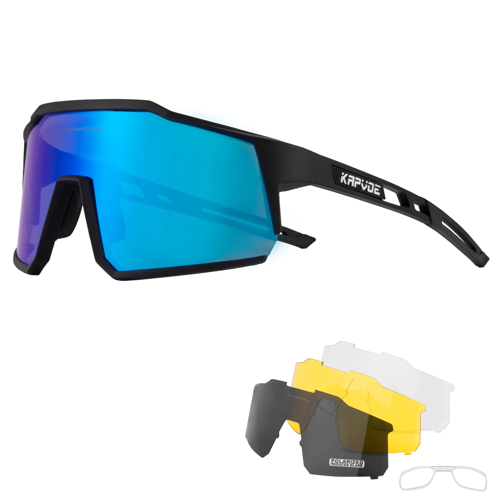 Lunettes De Cyclisme Photochromiques KAPVOE - Protection UV400 - Monture TR90 - Verres Polycarbonate - Homme/Femme