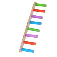 ⁦סולם טיפוס לציפורים – 4/6/8 שלבים מעץ למשחק, כושר והנאה לתוכים ולציפורים קטנות⁩ – תמונה ⁦4⁩