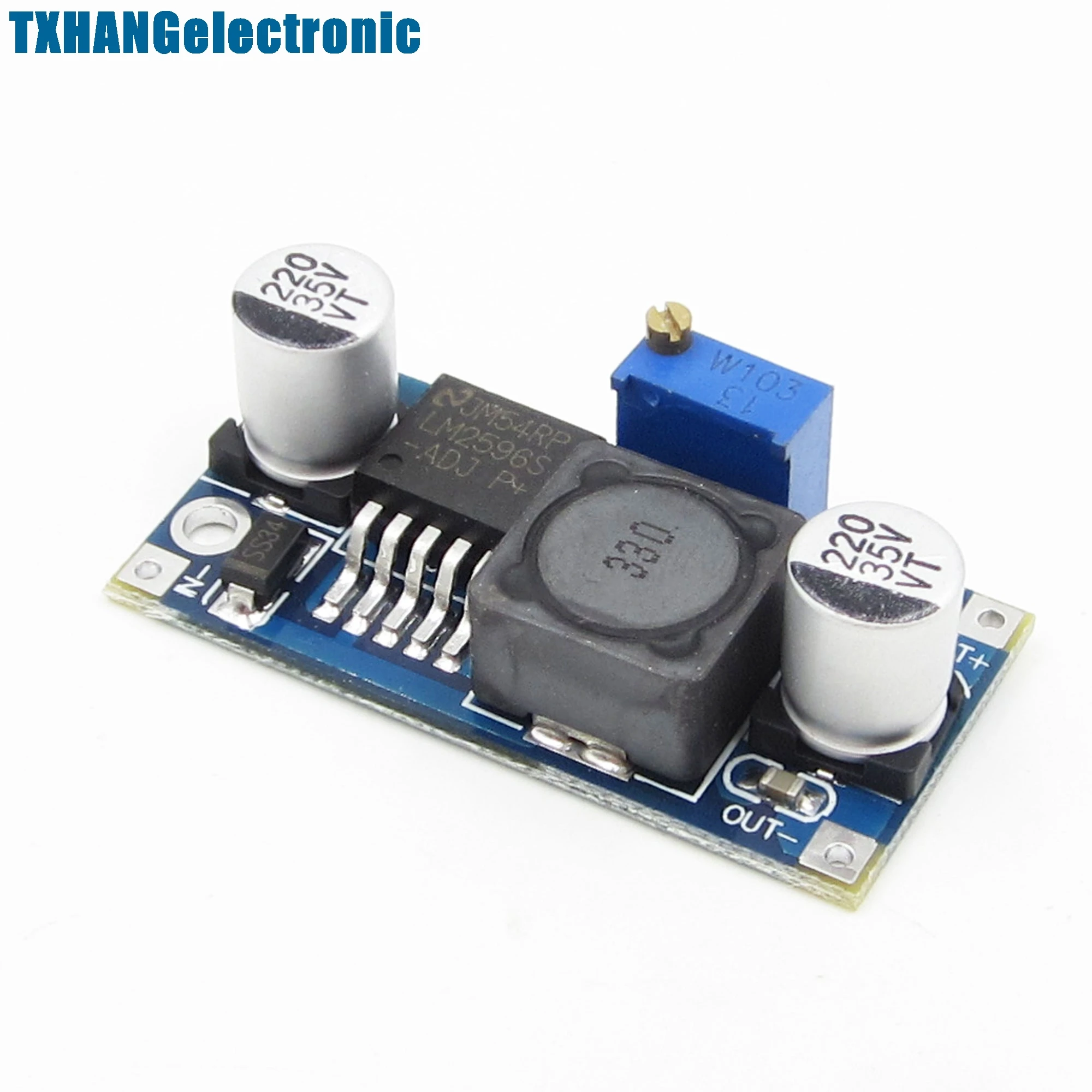 5 Pz Nuovo Lm2596 Dc-Dc Modulo Buck Di Potenza Regolabile Elettronica Condensatore Al Tantalio Compatibile Elettronica Fai Da Te