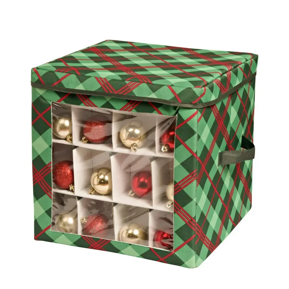 

Plaid Ornament Storage Cube storage containers