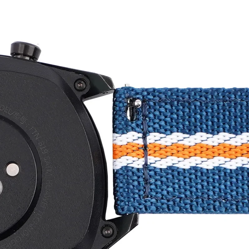 Quick Release Nylon Weave Stripe Watch Band, Sport Wrist Bracelet