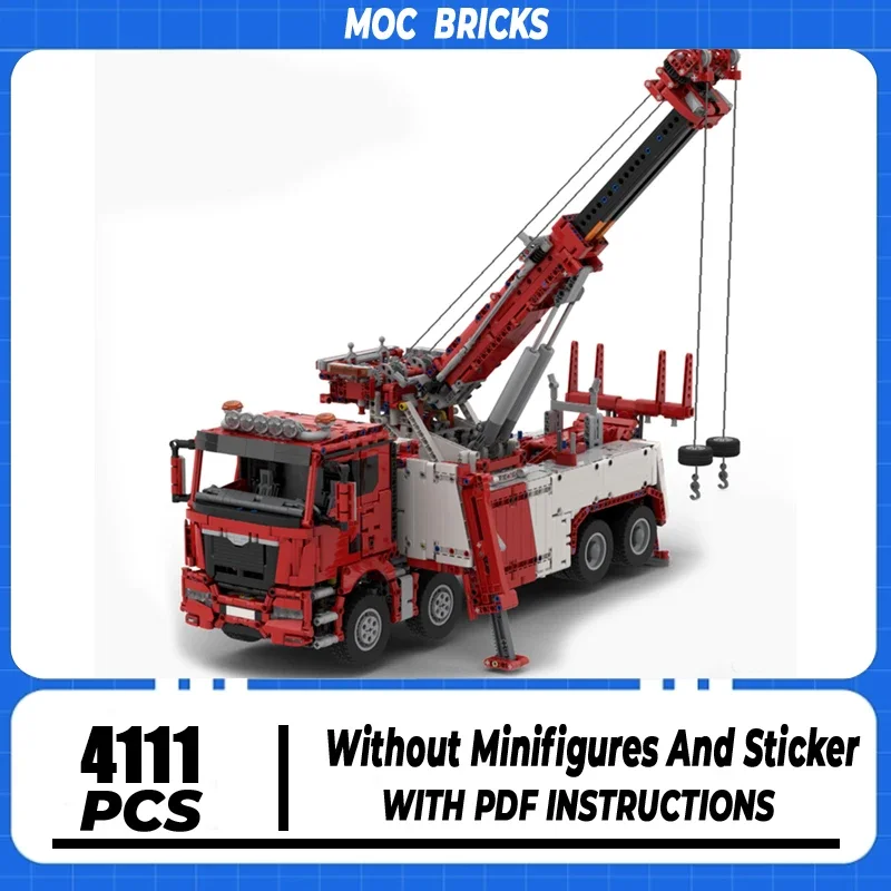 

Moc Building Block Highway Rescue Vehicle Model Technology Brick DIY Assembly Engineering Series Toy For Holiday Gift