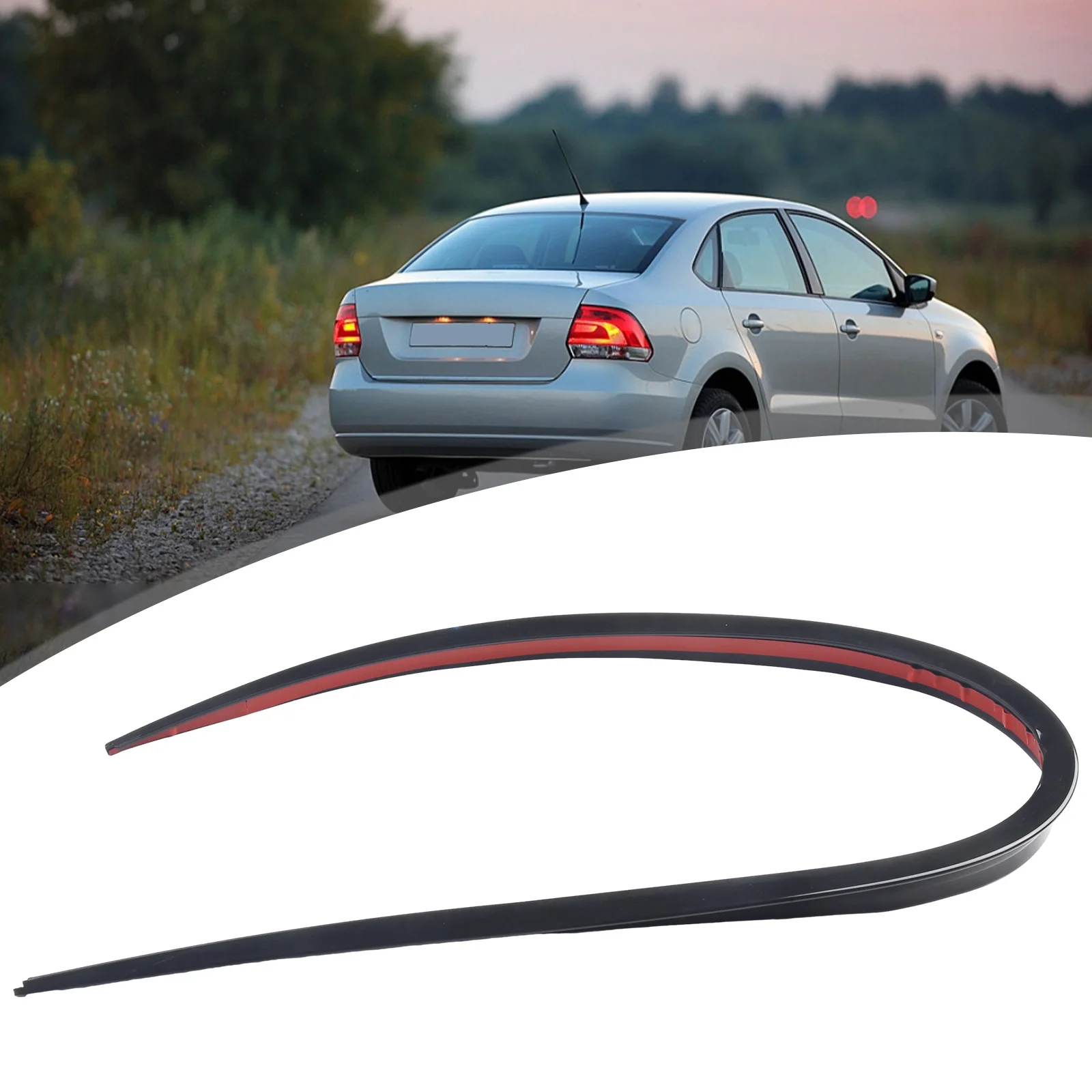 

Gate Lip Trim Sticker Universal 1.2M-Black PU Flexible Soft Car Rear Roof Trunk Spoiler Rear Wing-Bonnet Hatch Car Accessories