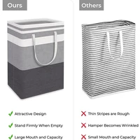 2-Pack Laundry Hamper With Extended Handles For Clothes Toys In The Dorm And Family 2