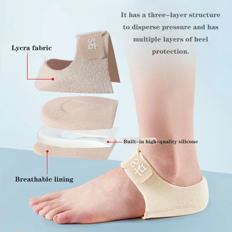 Foot Heel Protector Pads Socks Silicone Heel Cover Sock Cover Heel Warm Anti-Crack Protective Cover Foot Care Tool  Foot Pads