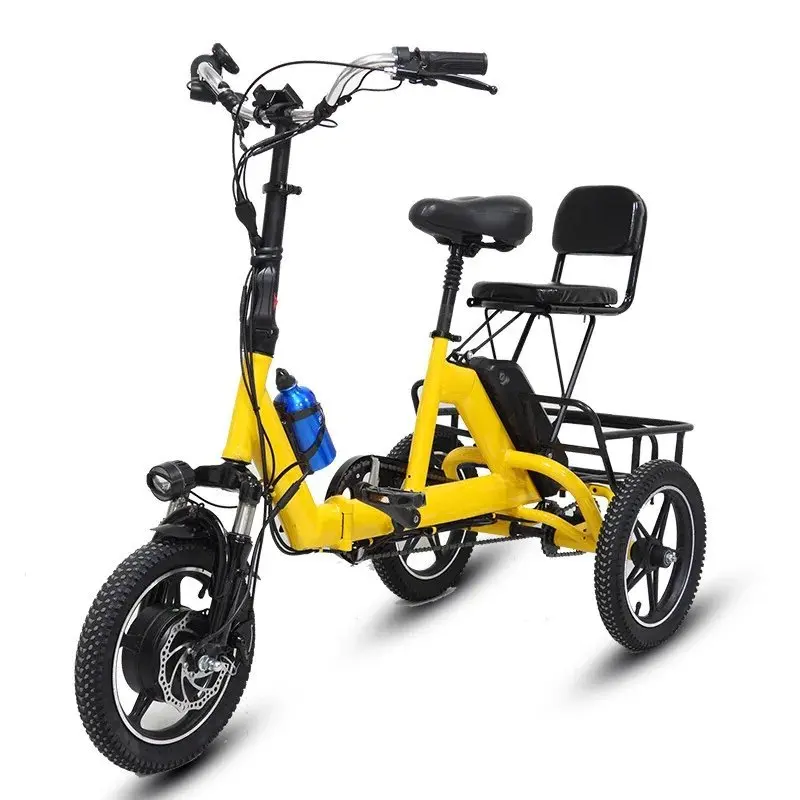 14 Inch Folding Electric Tricycle For Senior 48V Three-wheel