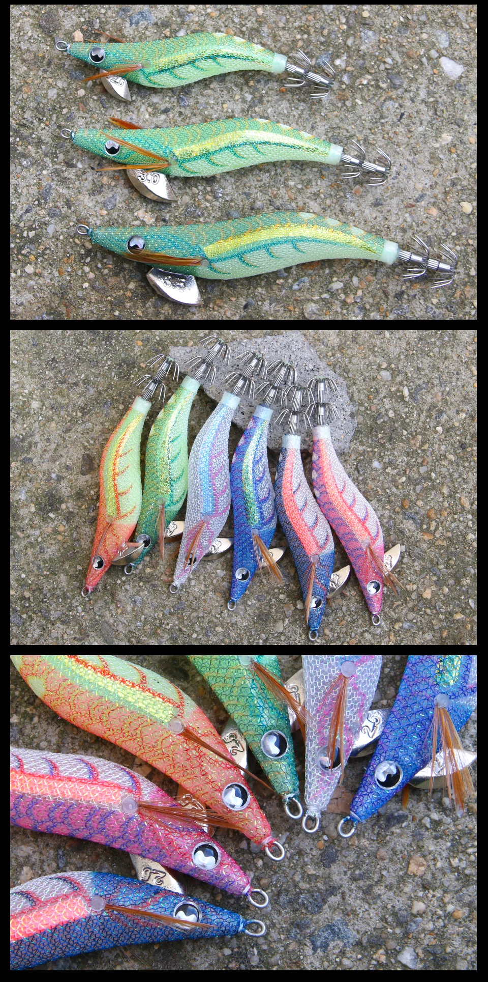 LETOYO 2,5 # 3.0 # 3.5 # Tintenfisch Köder Leuchtender Tintenfisch Jig Angelköder Künstlicher Köder für Webfoot Octopus Tintenfisch Meeresangelköder – Detail 11