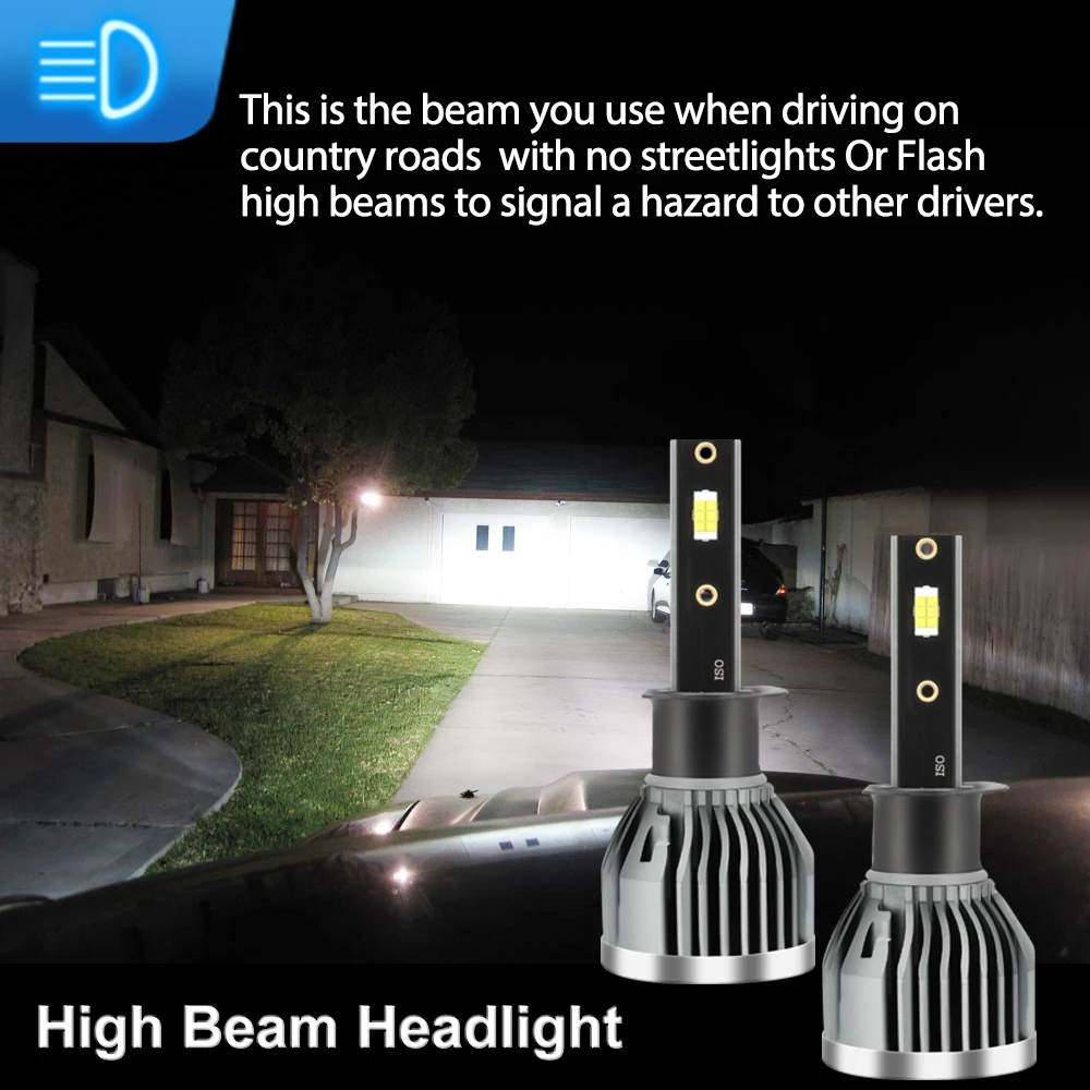 2/4Pcs Car Headlight LED Bulbs H7 H1 Turbo Auto Lamp Super Bright CSP Chips 6000K with Fan For ROVER STREETWISE 2003 2004 2005