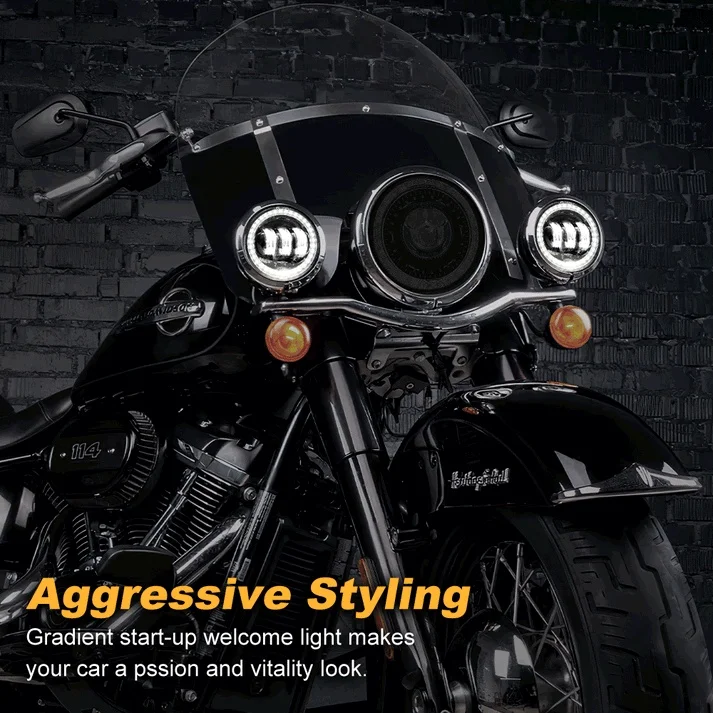 7 Inch LED Motorcycle Headlight for Harley Davidson Electra Glide Road King Softail with High Beam/Low Beam/DRL Super Bright detail image 3