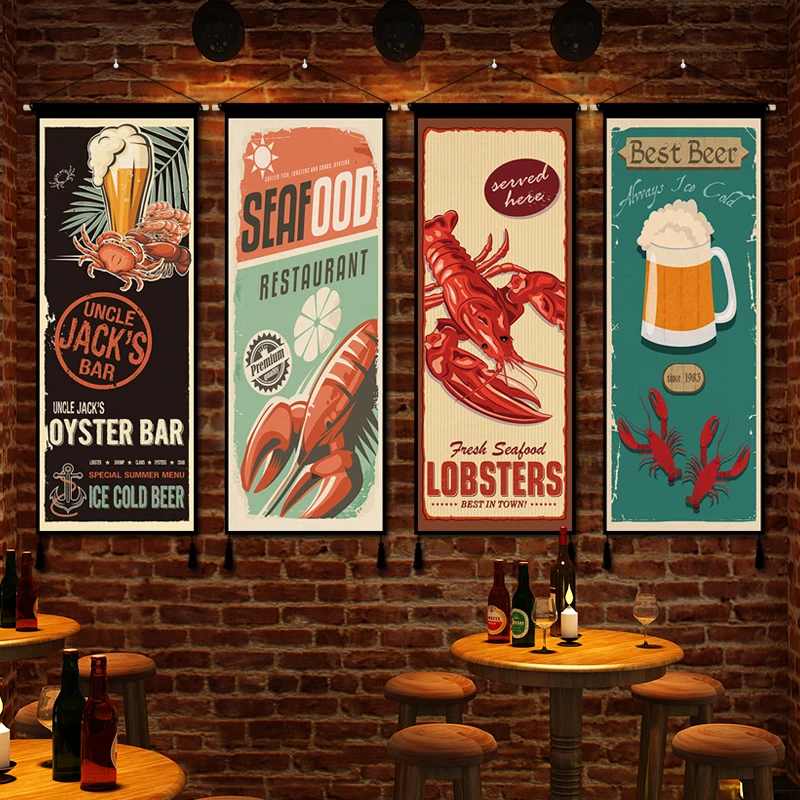 

Japanese Hanging Scrolls Cuisine Izakaya Bedroom Poster Art Painting Living Room Home Decoration Painting