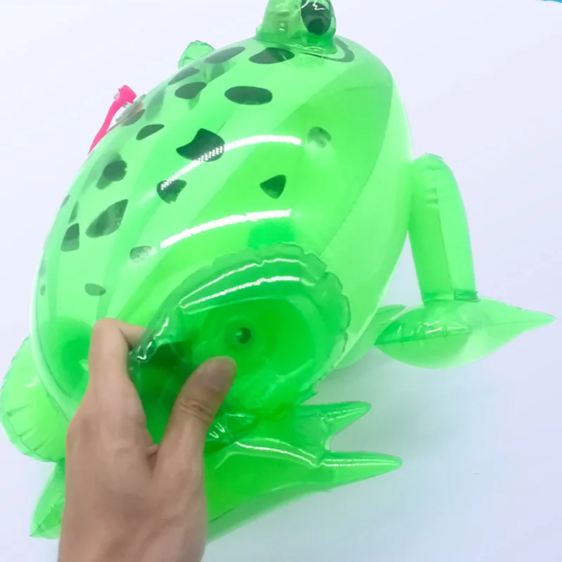 Inflatable Shining Eyes Cartoon Frog Model Children Toy Festival Party Decor Classic Toys for Children Toddlers Boys Girls
