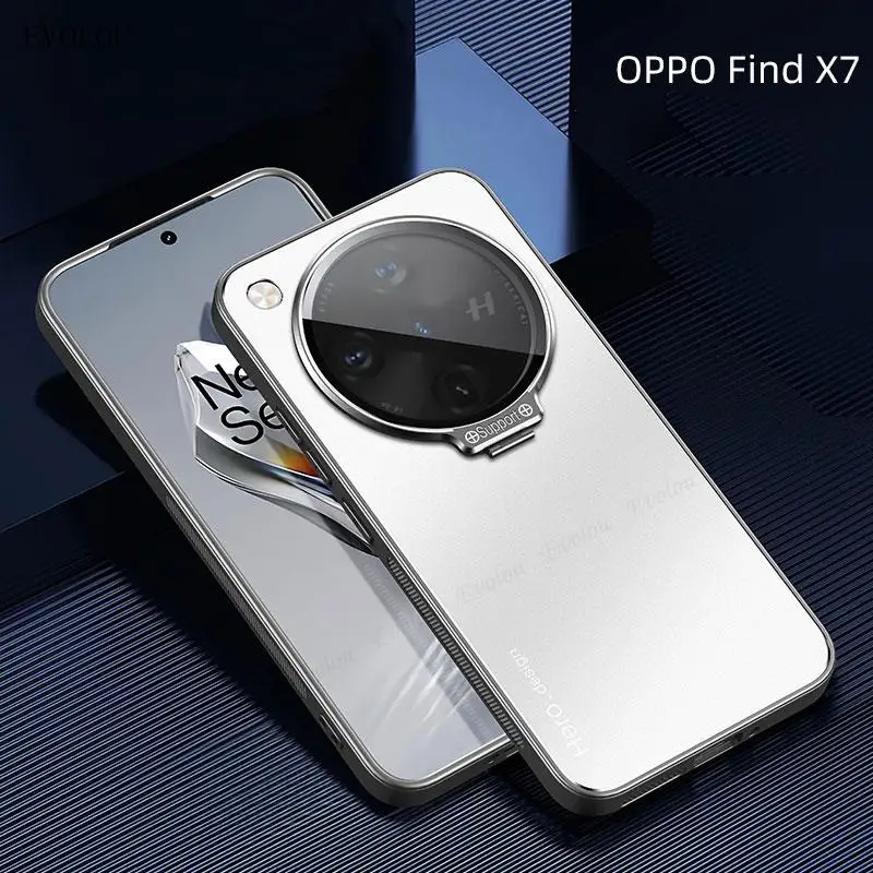 Advanced Metal Lens Camera Holder Case with Kickstand and Matte Protection