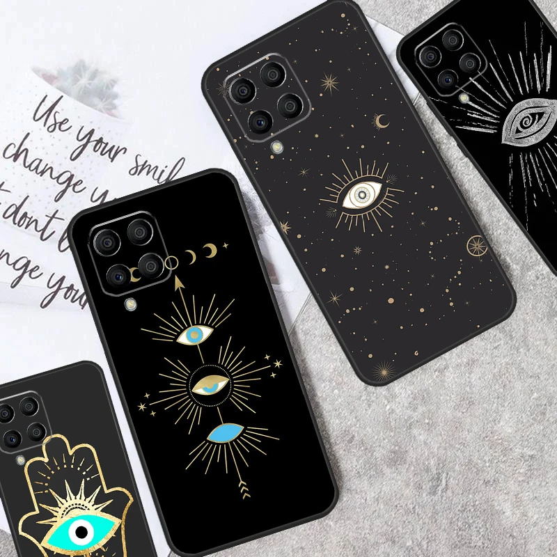 Custodia Hamsa Evil Eye Per Samsung Galaxy M14 M34 M54 M21 M51 M12 M32 M52 M13 M23 M33 M53 M31S M30S M20 Coque