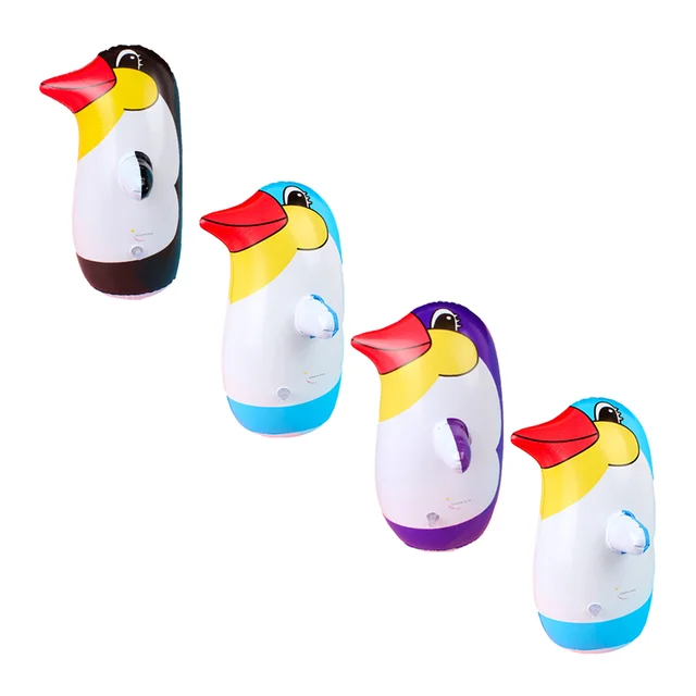 Tumblerpenguin Poly Roly Inflatable Balloon Animal Time Toys Figurine Decor Adorable Baby Creative Foil Chiming Crystal Statue 6