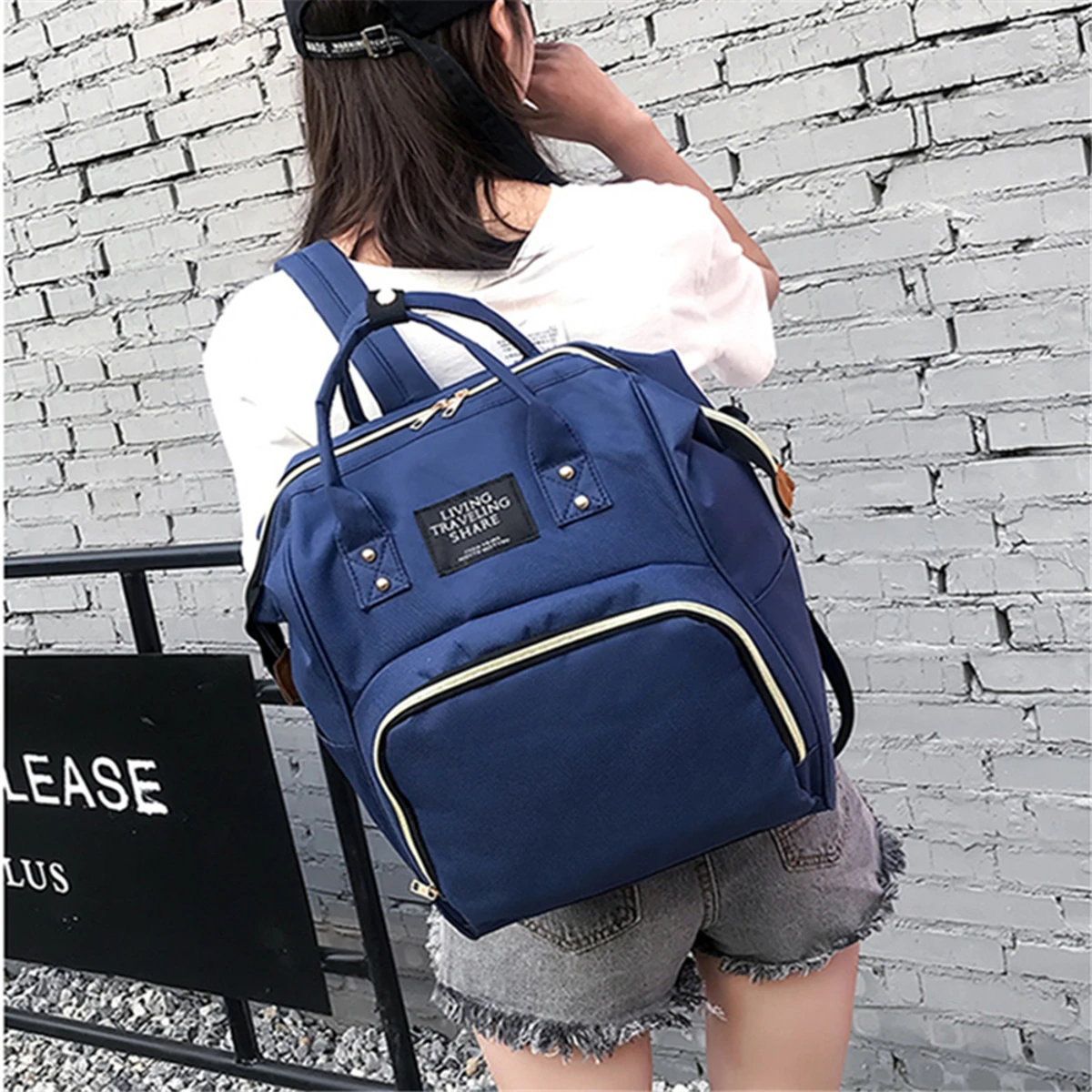 Fashionable and Multifunct Mummy Bag Large Capacity Storage Backpack Baby Bottle Insulation Storage Bag Diaper Organize Backpack - 4