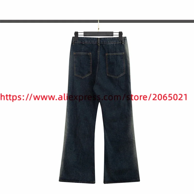 Description Picture 3 of itemWashed Gradient Blue Micro flared leggings Jeans Men Women Streetwear Denim Pants