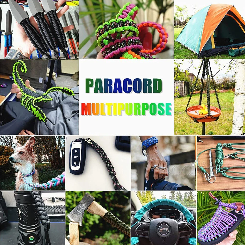 100ft 2mm Parachute Cord Rope String Line Lanyard One Strand Core for DIY Paracord Bracelet Jewelry Making Craft Accessories nylon cord