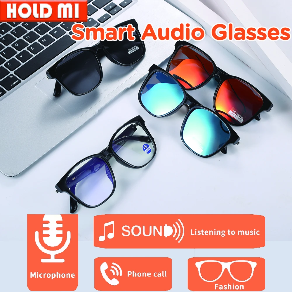 Smart Glasses Bluetooth Make Receive Call Music Camera Noise