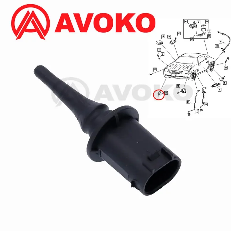 Ambient Outside Air Temperature Sensor and Plug For Mercedes Benz CLASS A B C E M R S CLA CLK CLC GLA SLK 0005428418 0075421318